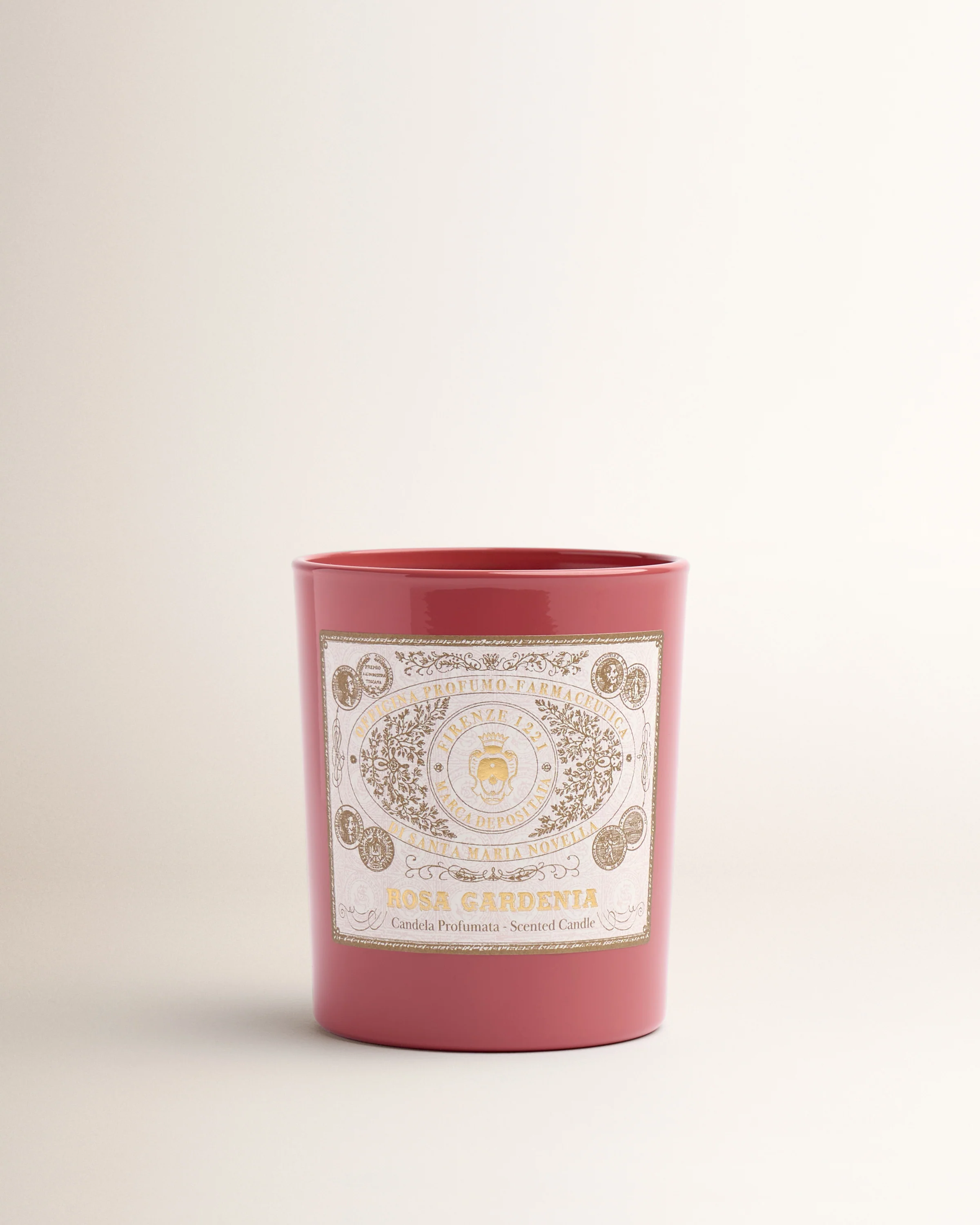 Rosa Gardenia Glass Candle