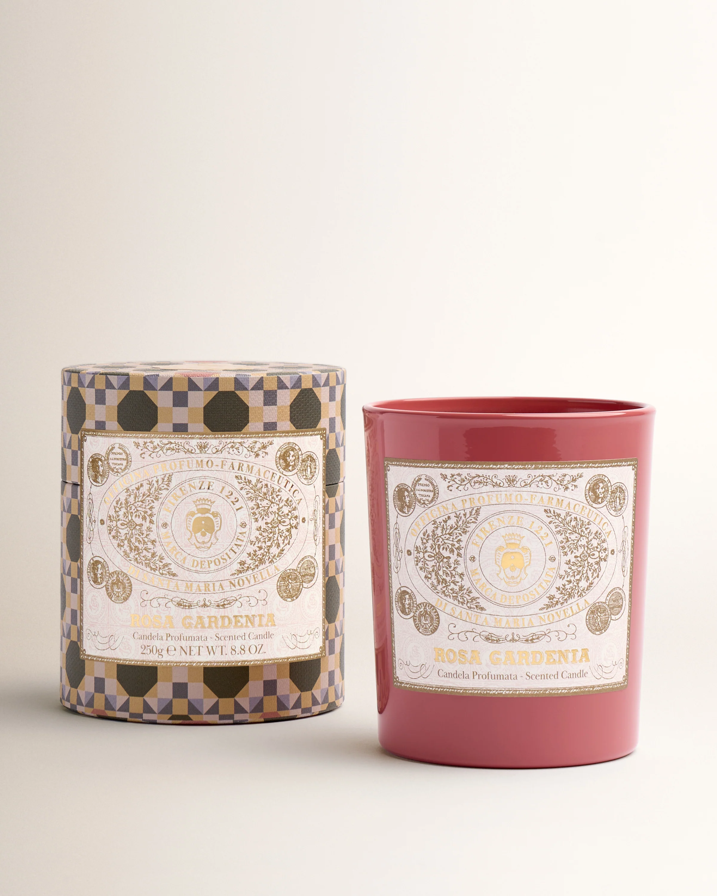 Rosa Gardenia Glass Candle - Image 2