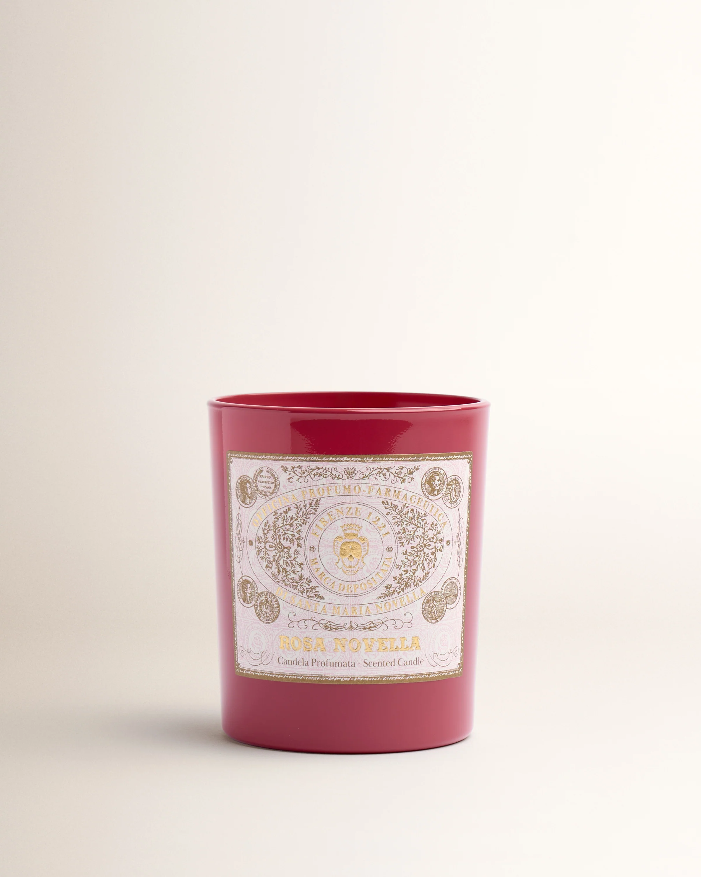 Rosa Novella Glass Candle