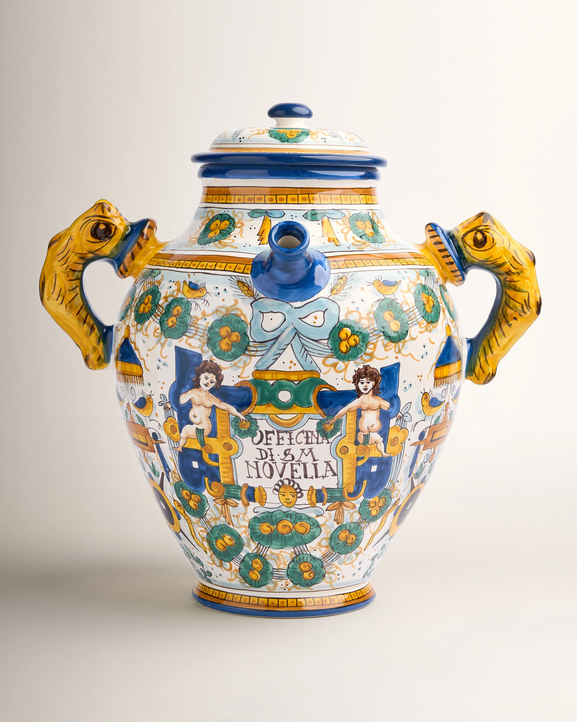Ceramic Pharmacy Jar, Square Cartouche