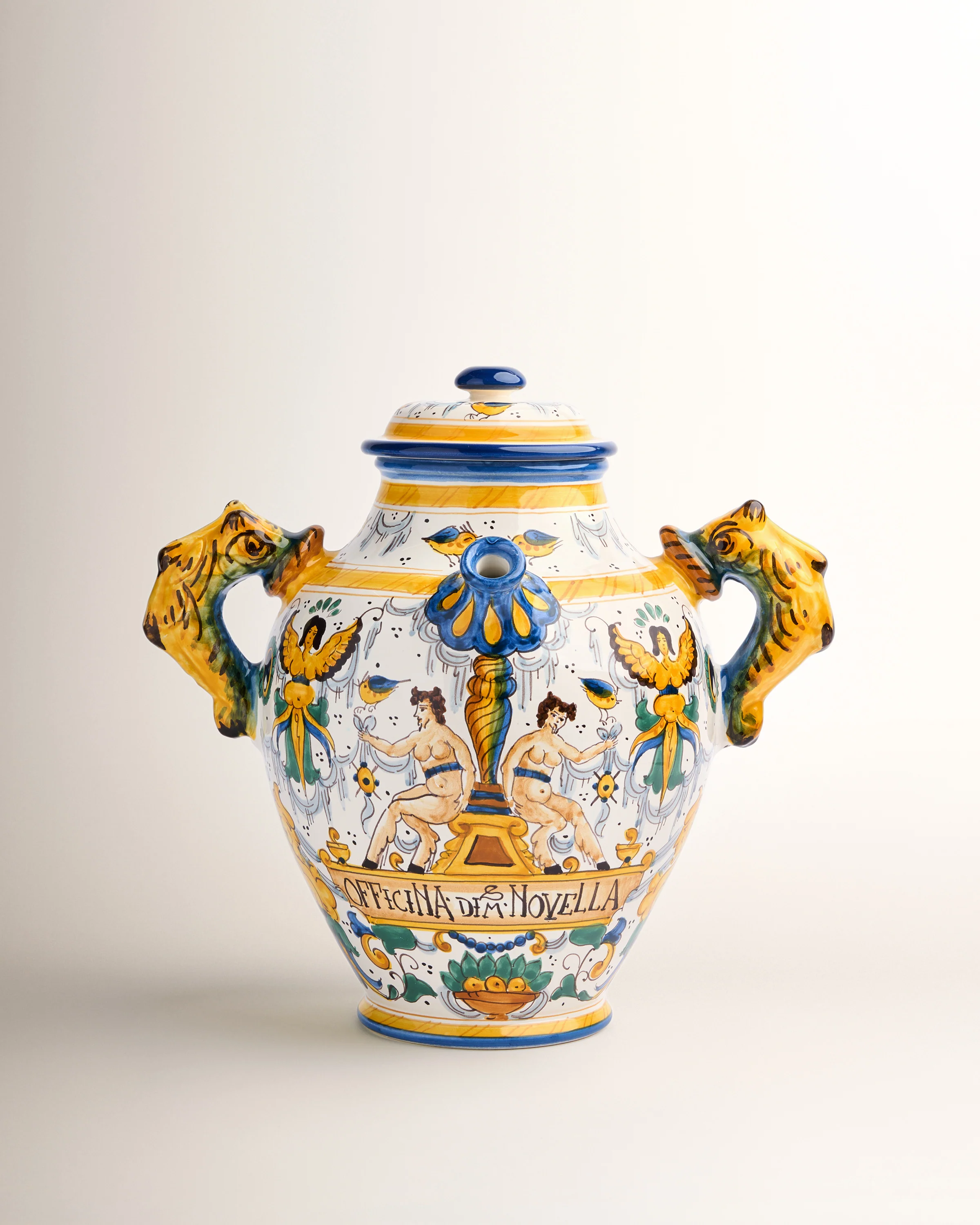 Ceramic Pharmacy Jar, Rectangular Cartouche