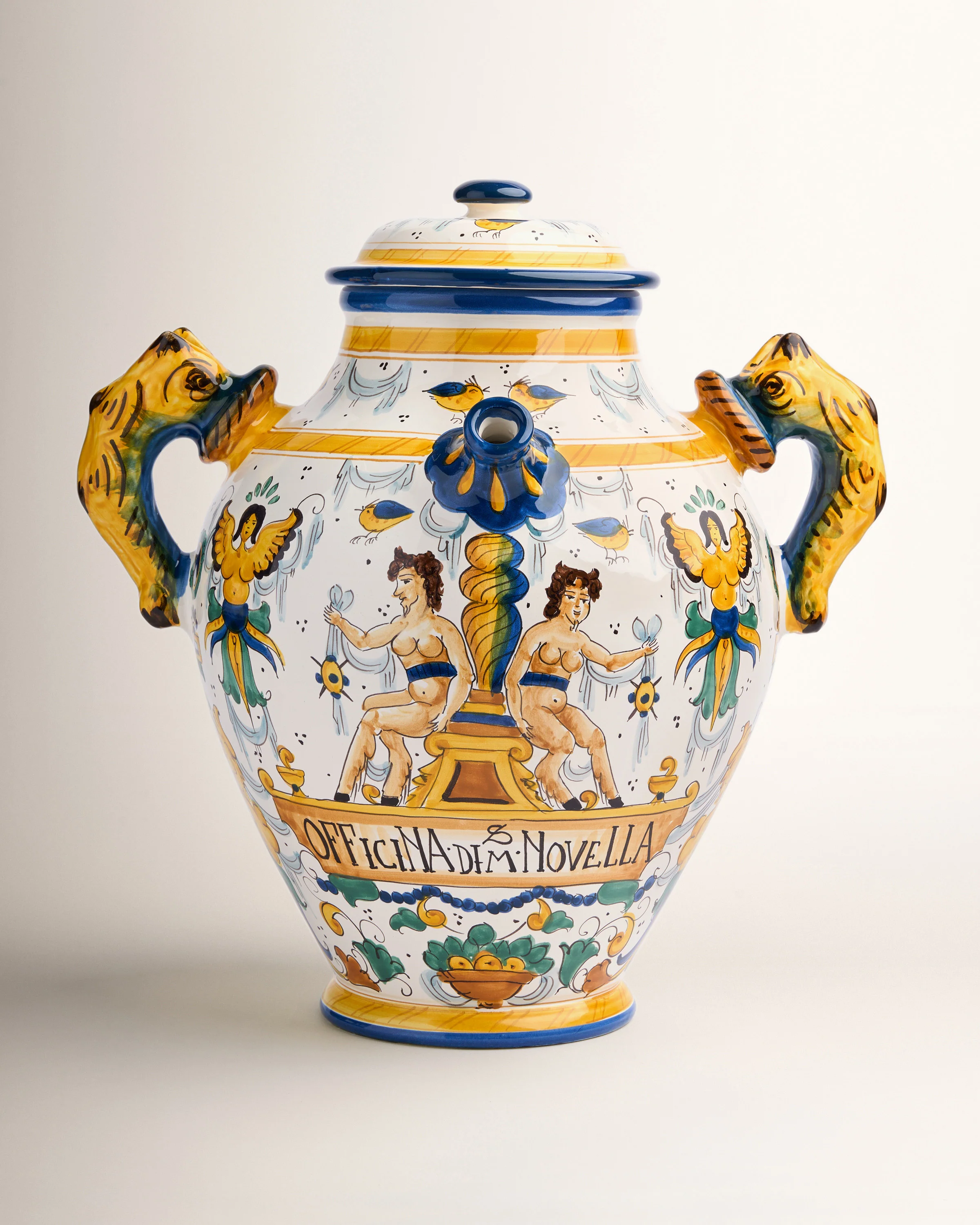 Ceramic Pharmacy Jar, Rectangular Cartouche - Image 2